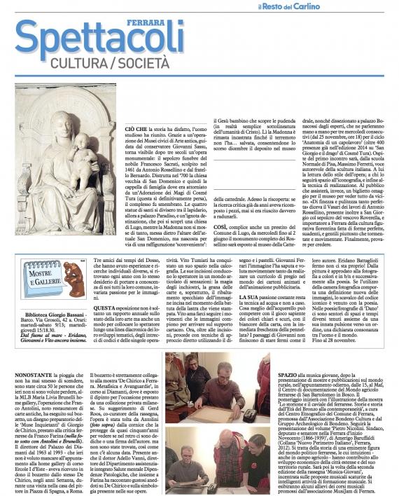 Il Resto del Carlino, 22 novembre 2015