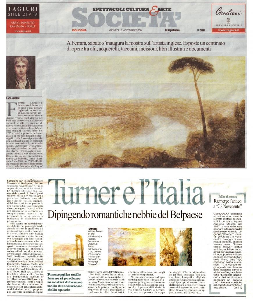 La Repubblica, 13 novembre 2008