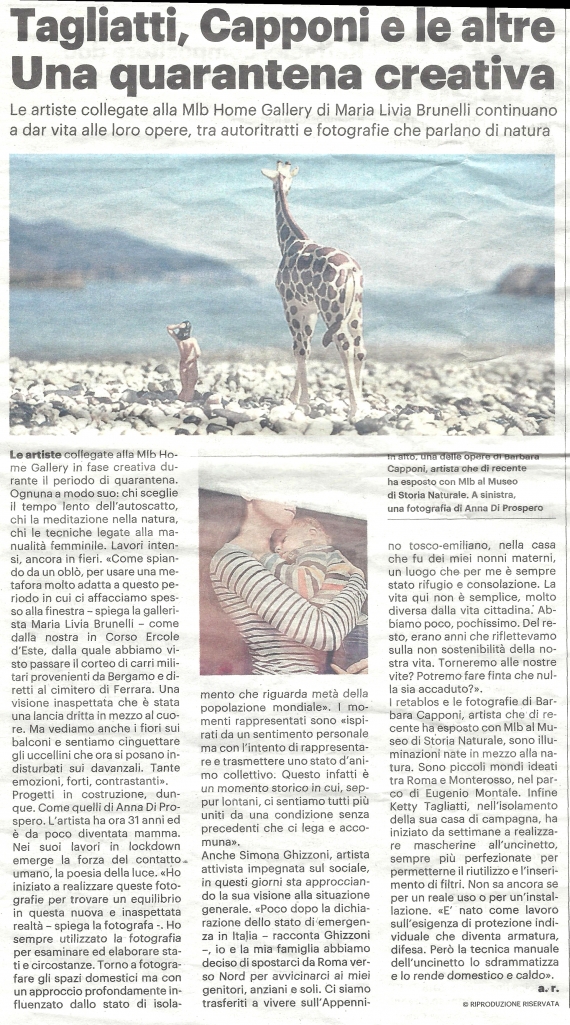 Il Resto del Carlino, 23 aprile 2020