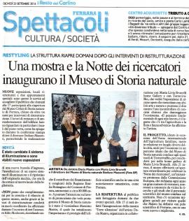 Il Resto del Carlino, 25 settembre 2014