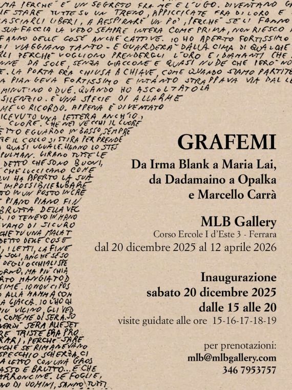 GRAFEMI. Da Irma Blank a Maria Lai, da Dadamaino a Opalka e Marcello Carrà
